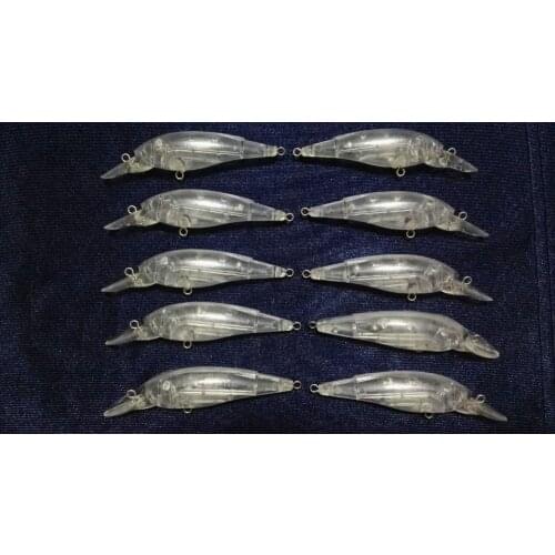 10pcs Unpainted Minnow Hardbaits Fishing Lure Bodies 4 Inch 3/8 OZ Blank lures JSE038