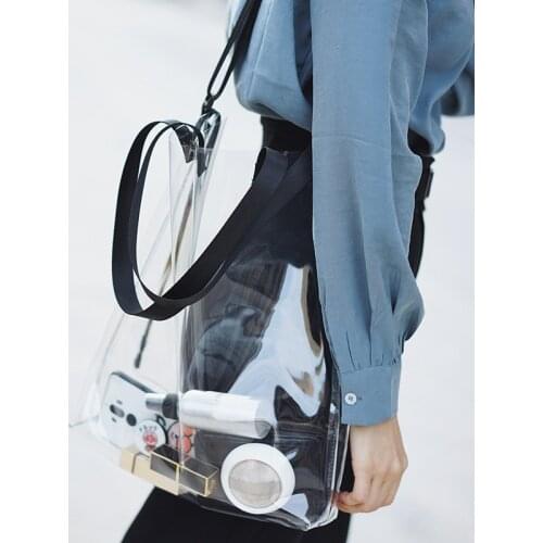 New Transparent Bag for Women Clear Shoulder Bag Female Handbags Women Versatile Messenger Bag Shoulder Fashion Bag
