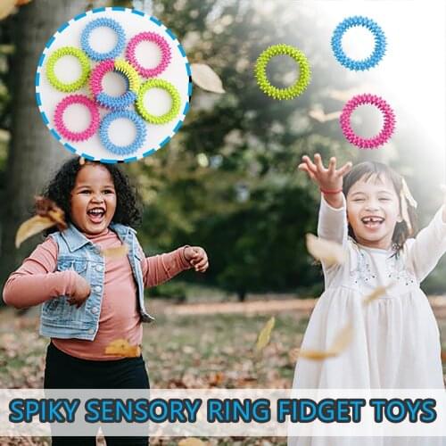 2021 Spiky Sensory Ring Fidget Toys Decompression Pinch Toy Stress Relief Toys Anxiety Relief Toys Pinching To Release Stress