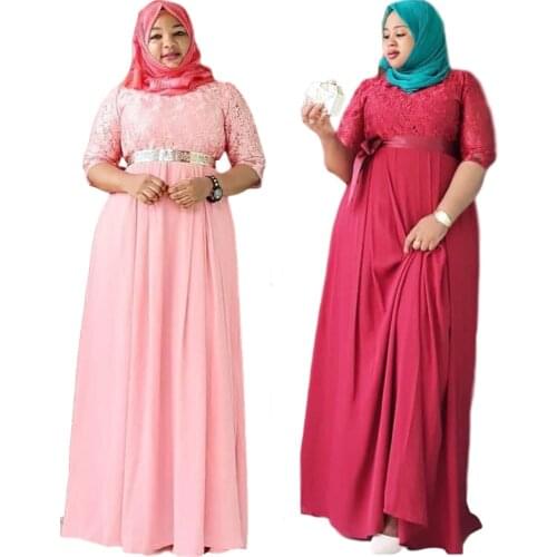 African Dresses For Women 2020 African Dress Womens Lace Sequins Round Neck Sleeves Daily Dress Evening Dress Party Dress