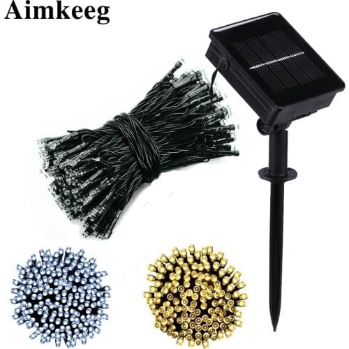 Aimkeeg 100LED Solar String Lights Patio Lights 8Modes Outdoor Party String Solar Fairy Lights for Garden Decoration Street Lawn
