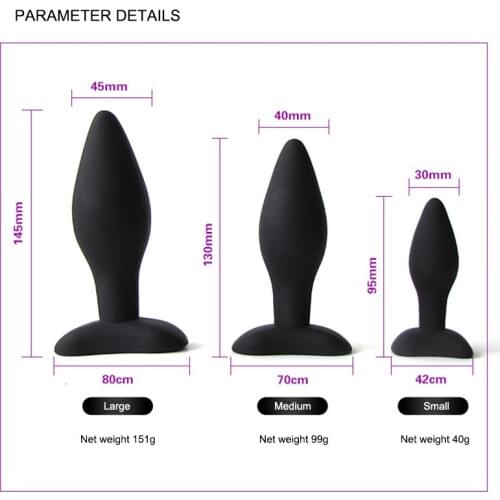 Anal Sex Toys Silicone Smooth Butt Plug Sex Toys For Unisex Anal Plug 3 Different Size Silicone Toys For Adults Product Tools
