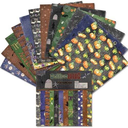Halloween Scrapbooking paper pack of 24 sheets handmade craft paper craft Background pad 99