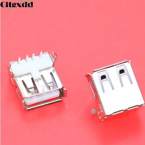 Cltgxdd 2~10PCS USB 2.0 Connector 4 Pin USB Type A Standard Port Female Solder Jacks Connector PCB Socket USB-A Type
