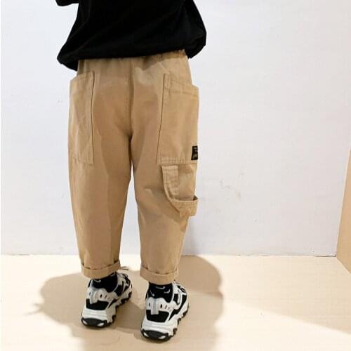 Khaki Spring Autumn Thin Casual Pants Boys Kids Trousers Children Clothing Teenagers School Cotton Formal Sport High Quality
