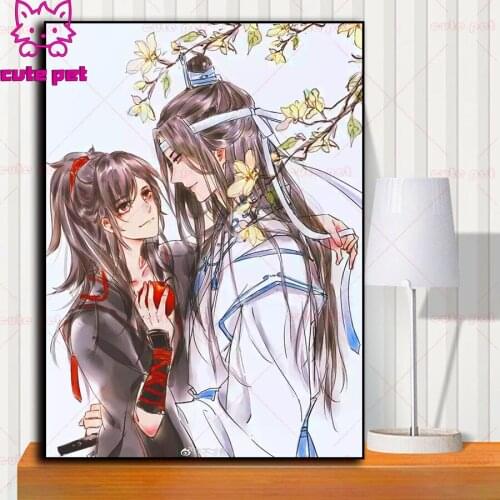 Diy Diamond Paintings Modaozushi Chinese Cartoon Figure 3D Diamond Mosaic Embroidery Full Round Cross Stitch Decor Room Gifts