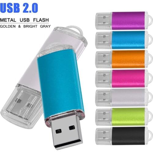 Bulk 10pcs free logo Pen Drive High Speed Usb Flash Drive Usb 2.0 Metal Flash Drive 4GB 8GB 16GB 32GB 64GB 128GB Waterproof