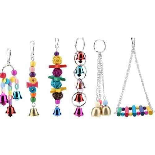 Parrot Bite Toys Toy Bird Swing Suspension Bridge 6Set