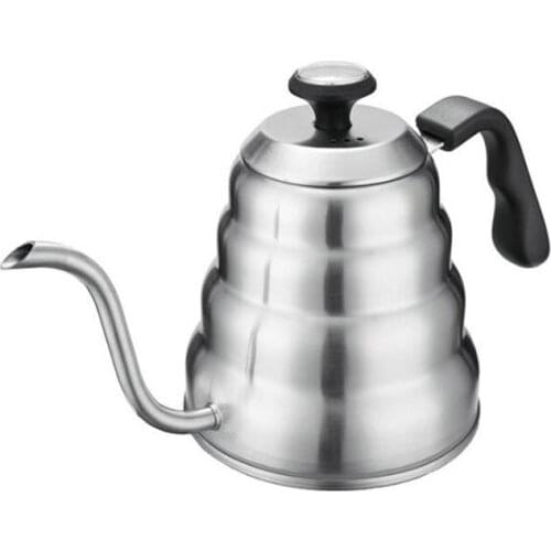 1L/1.2L Stainless Steel Coffee Pot Long Spout Kettle Gooseneck Drip Coffee Kettle Teapot with Thermometer