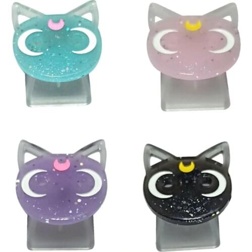 1Pc DIY ABS Keycap Backlit Cute Cat Keycap for Mechanical Keyboards R4 Height OEM Childrens Gifts