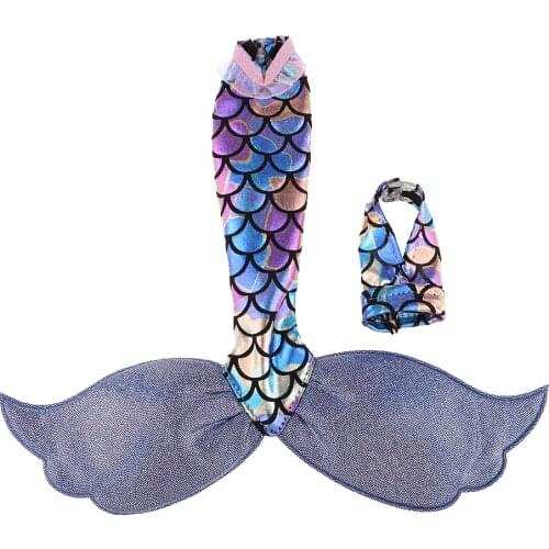MagiDeal Trendy Doll Clothing Garment Mermaid Tail Dress and V Collar Halter Top Party Dress Bathing Suit for Doll