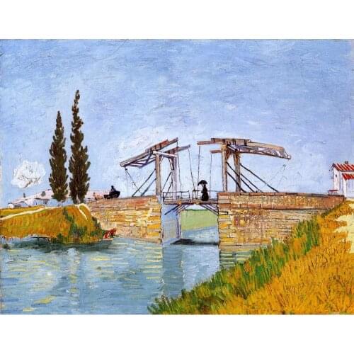 The Langlois Bridge by Vincent Van Gogh Oil paintings reproduction Landscapes art hand-painted home decor