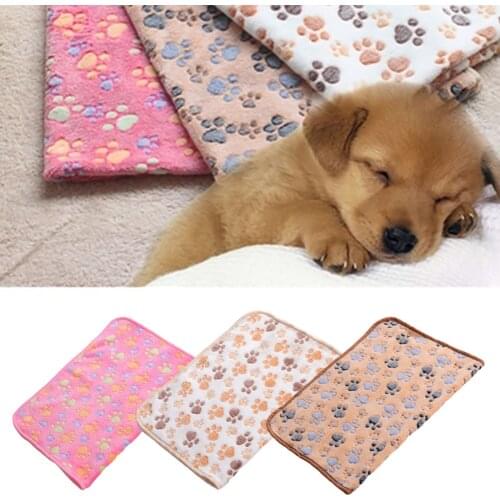 Soft Flannel Thickened Pet Soft Fleece Pad Pet Blanket Bed Mat For Puppy Dog Cat Sofa Cushion Home Rug Keep Warm Sleeping Cover