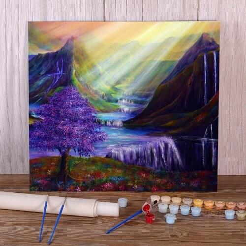 Natural Scenery Another Dream DIY Paint By Numbers Kit Oil Paints 40*50 Canvas Pictures Wall Decoration For Adults Handiwork