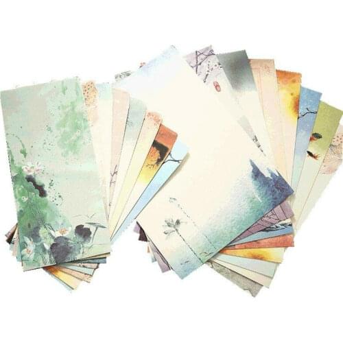 6pcs/set Retro Letter Paper and Envelope Set (4 Letter Paper + 2 Envelopes) Flower Craft Envelope Letters Paper Stationery
