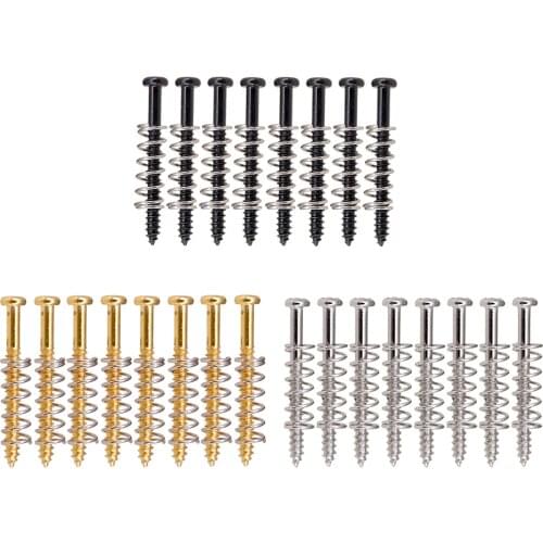 Portable Humbucker Pickup Screws Straight Springs Set Replacement Parts for Electric Guitar Bass Accessories