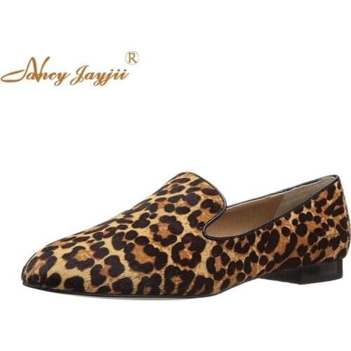 Women Lady Flats Adult Female Shoes Slip-On Round Toe Leopard Basic Spring/Autumn Casual Fashion Elegant Mature Nancyjayjii 2019