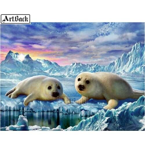 New 5d diy diamond painting seal animal full square 3D rhinestone resin mosaic stick drill embroidered home decoration