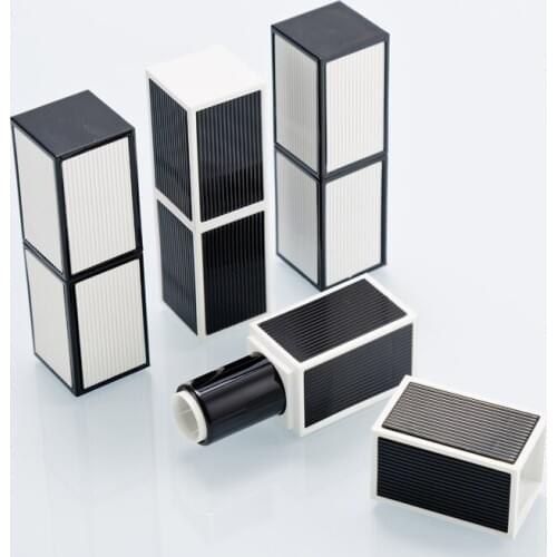 Plastic Empty Elegant Lip Rouge Tube DIY Black White Lipstick Tubes Cosmetic Lip Balm Packing Containers 20pcs/lot