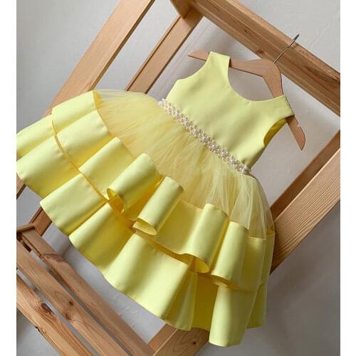 Elegant New Princess Children Birthday Party Dress Infant Gown Kids Clothes for Girls Birthday Party Dress Vestido Wear