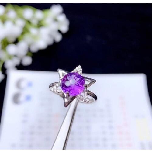Simple and exquisite 925 Silver Amethyst Ring, special price to attract attention