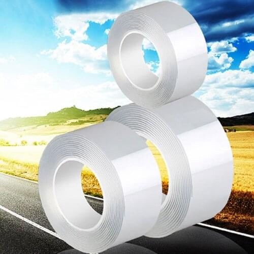 Transparent Nano Tape Reusable Double Sided Tape Bathroom And Kitchen Wall Stickers Clean Household Non Marking Waterproof Tapes