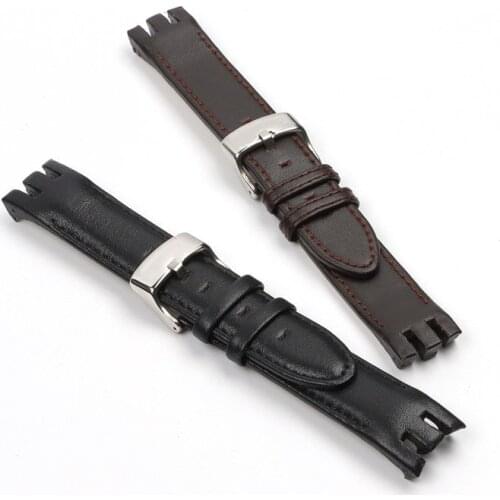 High quality 20mm genuine leather strap for Swatch YRS403 401 402G 412 418 406G watchband soft and comfortable Bracelet