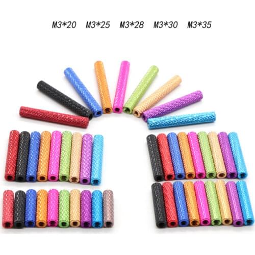 10PCS Aluminum Column Post M3 20mm 25mm 28mm 30mm Round Alloy for ZMR250 210 Frame Kit DIY FPV Racing Drone