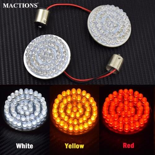 Motorcycle Turn Signal Light Indicator 1156 Lamp Red/Yellow/White 12V LED For Harley Sportster XL Softail Dyna Touring Fat Bob