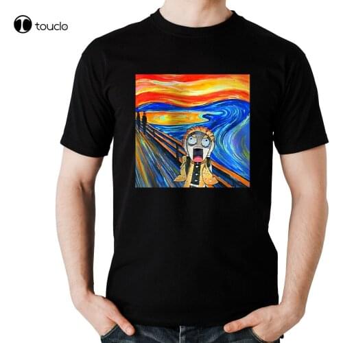 Zenitsu Agatsuma As The Scream Art Funny Demon Slayer Black T-Shirt Tanjiro