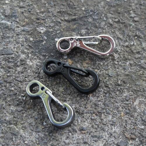 1Pc/2Pcs/5Pcs/10Pcs/Lot Keychain Spring Clasps Climbing Carabiners Camping Bottle Hooks Paracord Tactical Survival Gears FK88