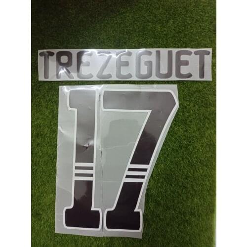 #17 Trezeguet NamesetCan DIy Custom Any Name Number Printing Iron ON Soccer Patch Badge