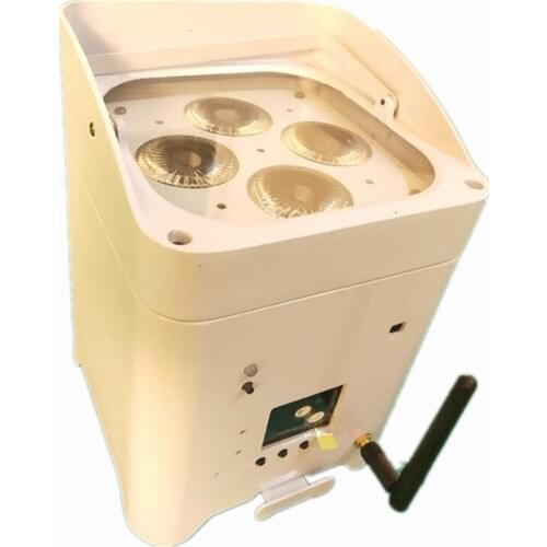 2pcs/lot Hot 4pcsx18W 6 in 1 RGBWY UV wireless battery led par light suport app dmx control led wash disco bar stage lighting