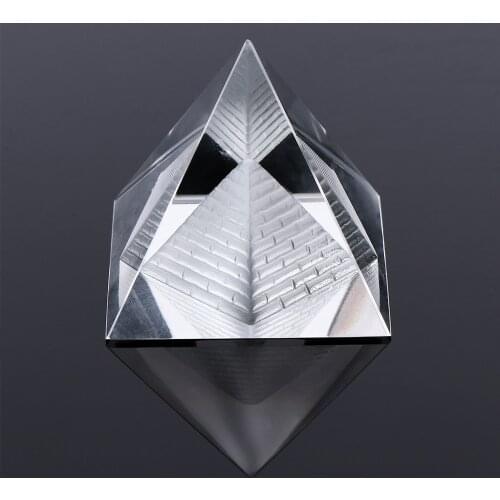 3D Crystal Egypt Pyramid 4 cm Egyptian Ancient Building Model Feng Shui Home Miniature Decoration