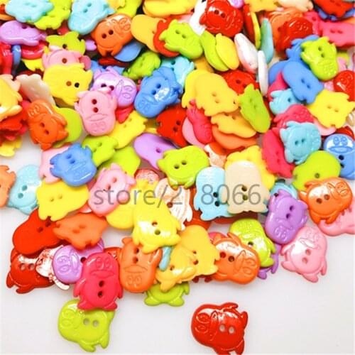 50/100PCS 15*16mm baby penguin animal Dyed Plastic buttons coat boots sewing clothes accessory