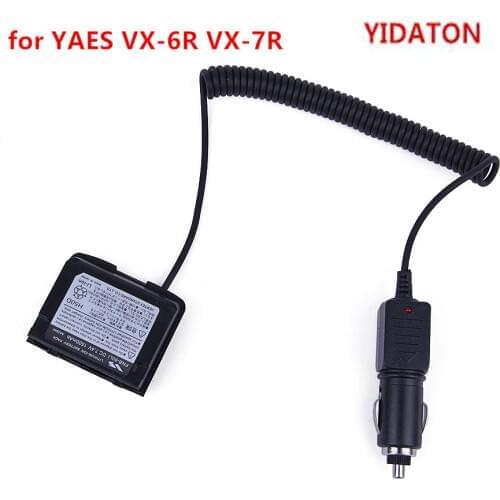 YIDATON for YAESU VX-7R 12V Car Battery Charger Eliminator Adaptor Walkie Talkie VX-6R With Waterproof Ring Battery Eliminator