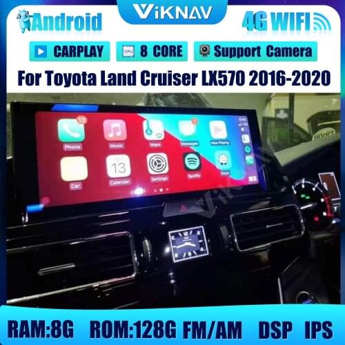 Android car radio DVD multimedia player for Toyota Land Cruiser LC200 2016-2020 Lexus LX570 RHD car GPS navigation head