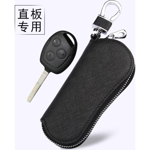 Leather car key case cover keychain For Ford Focus Fiesta Transit WM VM Fusion Mondeo Galaxy C-Max S-Max Edge Explorer Ranger