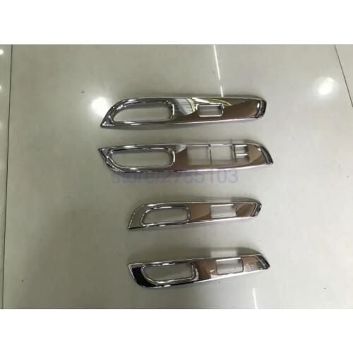 For NISSAN NOTE hatchback 2017 e-Power RHD ABS Plastic Chrome Plated Armrest Door Window Lifter Switch Trim Frame Styling