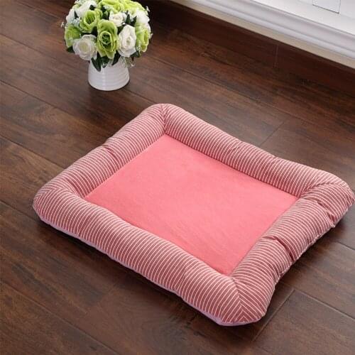 Dog House Pink /Blue Winter Warm Pad For Small Dogs Solid Pet Supplies Bed Mats Lamb Cashmere Convenient Dogs Mats Tow Size