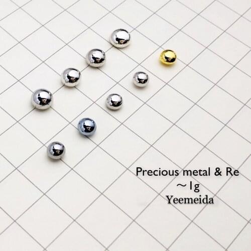 Element 1g of each Solid Ruthenium Rhodium Palladium Silver Osmium Iridium Platinum Gold Rhenium Metal