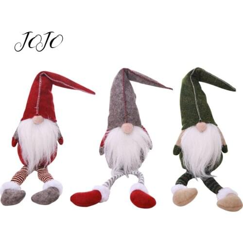 JOJO BOWS 1pc Party Holiday DIY Decoration Faceless Doll Hanging Leg Doll Christmas Decoration For Home Party Home Emblishment