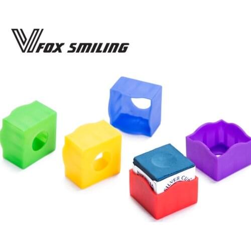 Fox Smiling 10pcs Rubber Open Billiard Chalk Holder Multicolor Billiard Cue Accessories Snooker & Billiard Accessories