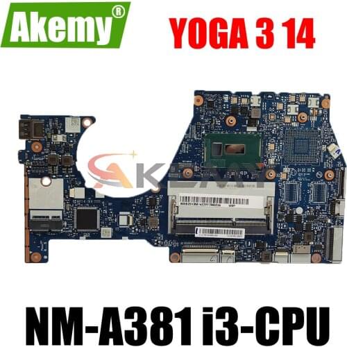 For Lenovo YOGA 3 14 Laptop Motherboard With i3-5005 CPU 5B20K78777 NM-A381