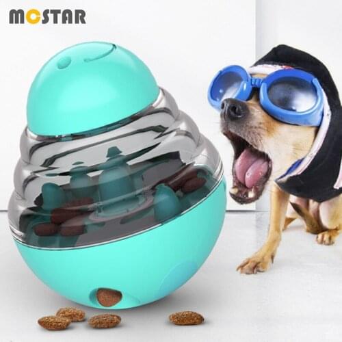 MC Star Pet Tumbler Leak Food Ball Toys Cat Dog Puzzle Feeding Training Adjustable Leak Food Dispenser Interactive Feeder Ball