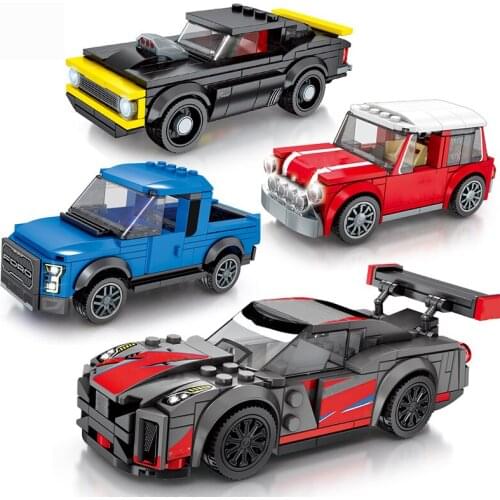 Speed Champions Car Model Building Blocks Toys For Child Compatible Lepining City Vehicles Super Sport Racing Car Toys