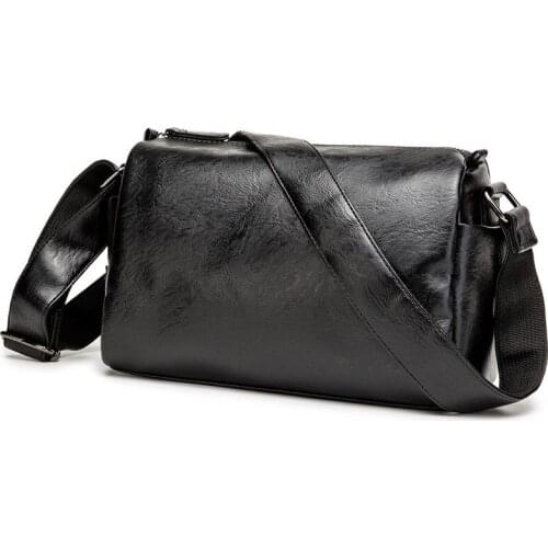 Fashion Leather mens Handbag male messenger bag Men 's Shoulder Crossbody bags New design Thick leather Satchels bag