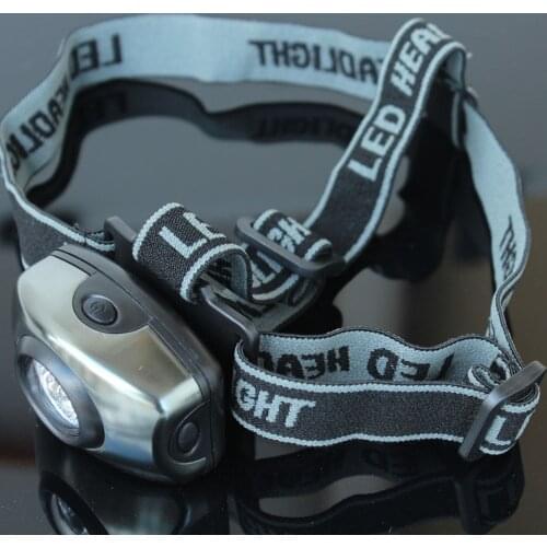 Powerful 5 LED Metal Headlamp Adjustable Band Mini Head Light Portable Flashlight Battery Camp Torch Customized Logo Engraved