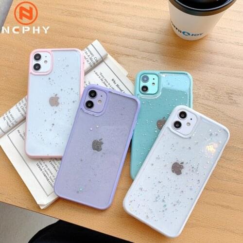 Color Candy Star Soft Silicon Phone Case For iPhone 11 12 Mini Pro Max 8 7 6 6s Plus Xr XsMax X Xs SE 2020 Soft Back Clear Cover