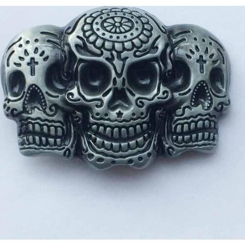 New Style Cool Skull Head belt buckle suitable for 4cm wideth belt with continous stock